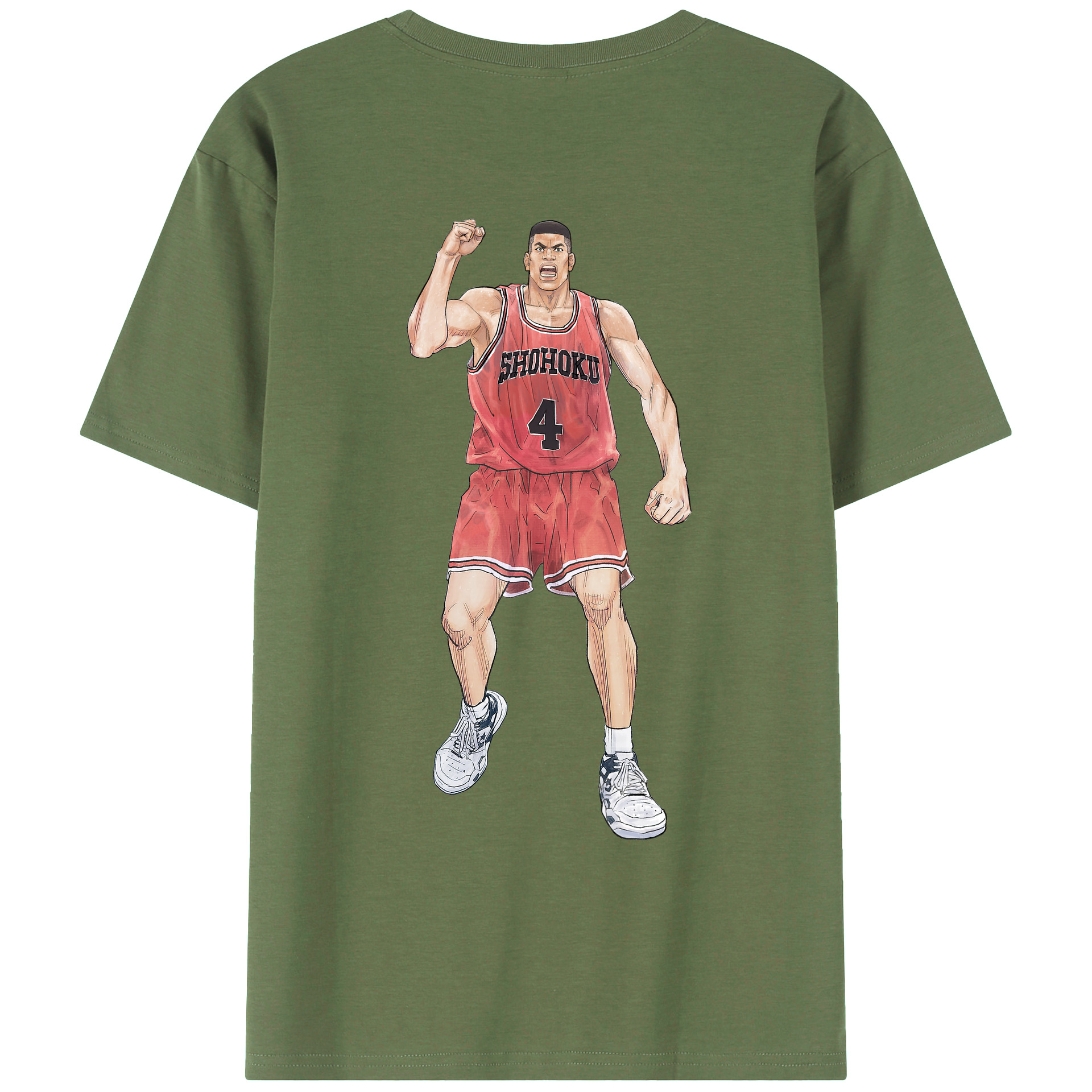 （画像用） SLAM DUNK／スラムダンク 綿100％ メンズ半袖Tシャツ（バックプリント） 通気性